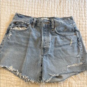 Gently Worn Agolde Size 26 Blue Denim Women Shorts